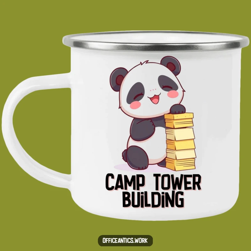 Durable Funny Panda Sticky Note Camping Mug: Outdoor Fun and Creativity