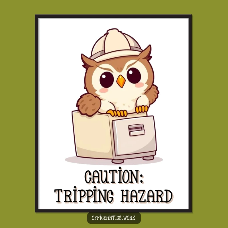 Funny Owl Tripping Digital Art: Instant Download for Whimsical Decor