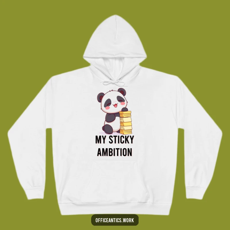 Cozy Funny Panda Sticky Note Hoodie: Warm Fun for Creative Souls
