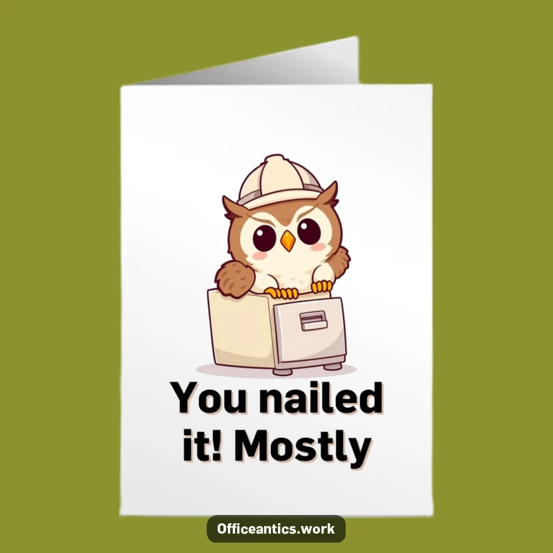 Free Printable Congrats Card: Funny Owl Tripping, Perfect DIY Downloadable Gift