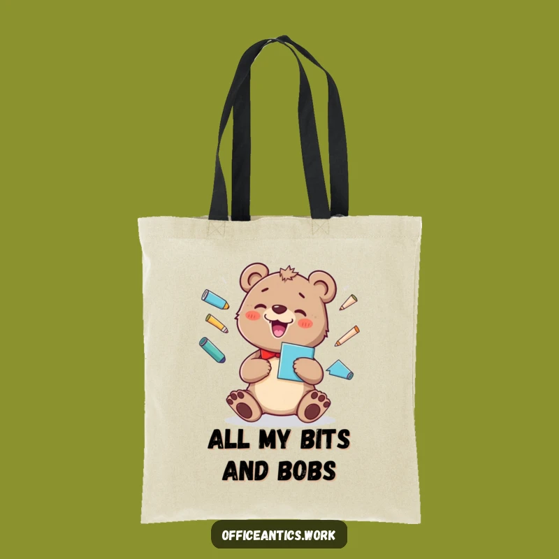 Funny Bear Cub Juggling Tote Bag: Carry Your Essentials with Joy